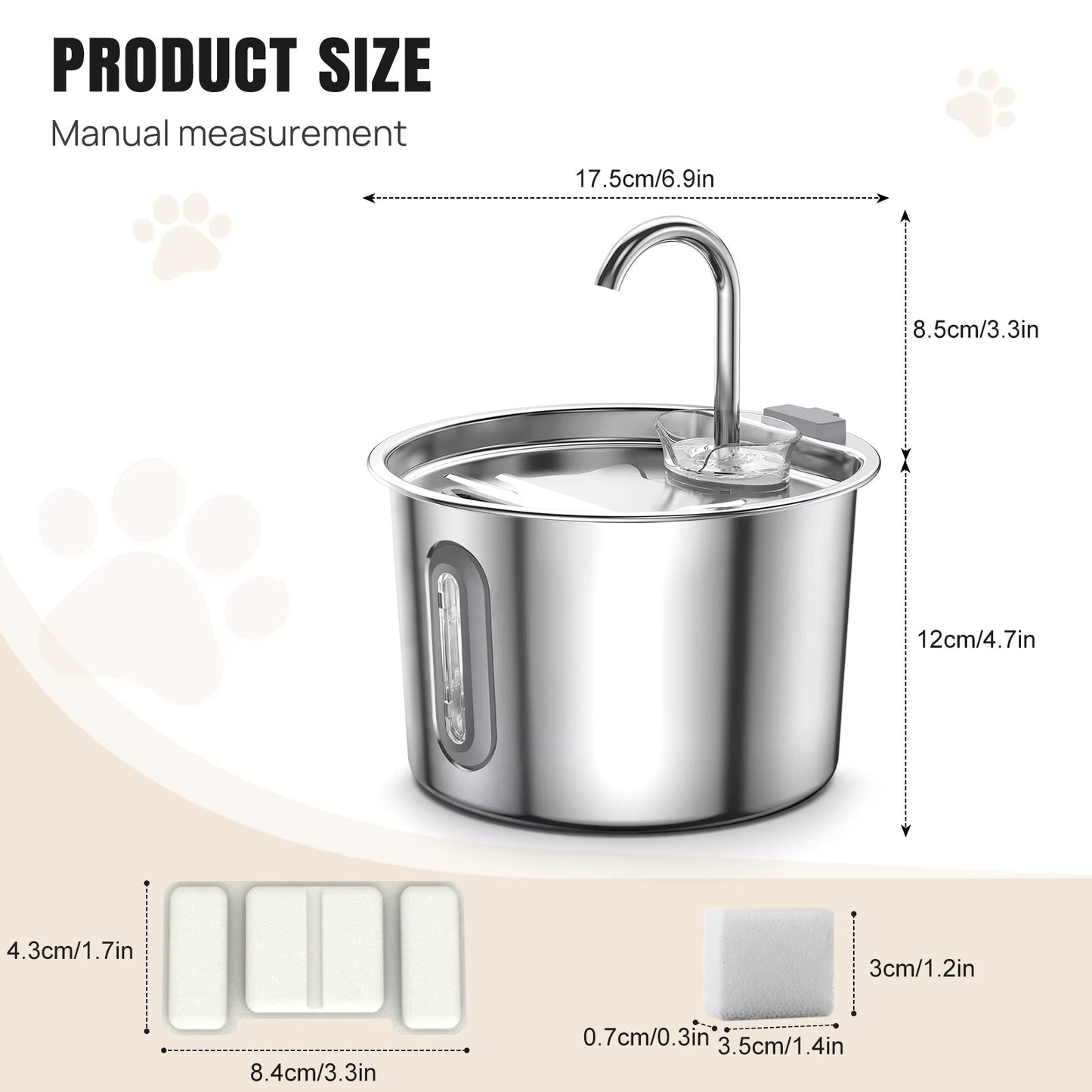 Purrstream Cat Water Fountain — 2L, Whisper-Quiet, Filtered